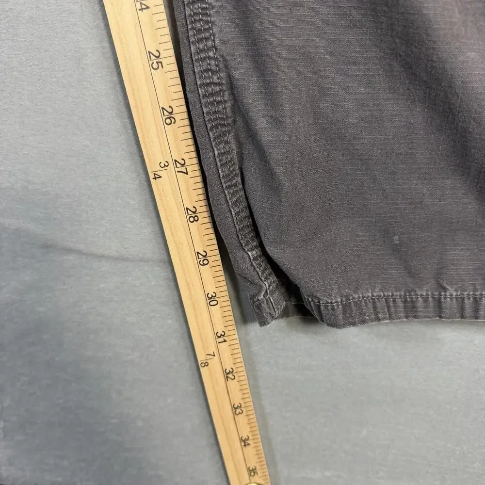 The North Face Cargo Pants Mens 32R Gray Ripstop Canvas Hiking Outdoor Utility